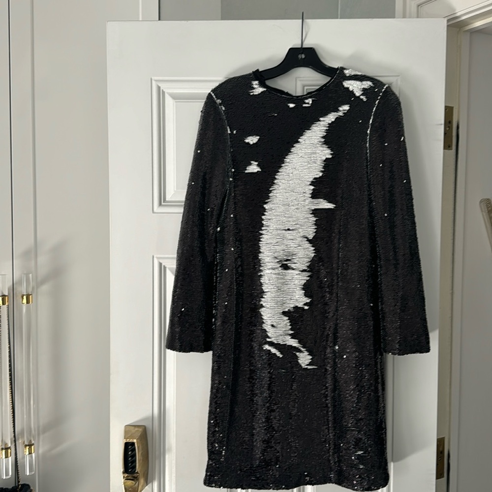MSGM black sequin evening or party dress